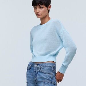 Madewell Soft Teal Crew Neck Sweater